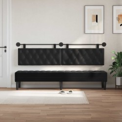 Tête de lit suspendue Avec lumière LED Noir Velours 614415614415