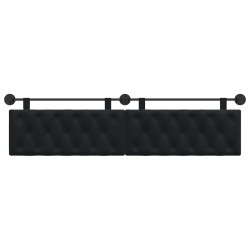 Tête de lit suspendue Avec lumière LED Noir Velours 614415614415