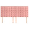 Tête de lit Rose 160x5x118/128 cm Velours 614416614416