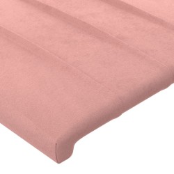Tête de lit Rose 160x5x118/128 cm Velours 614418614418