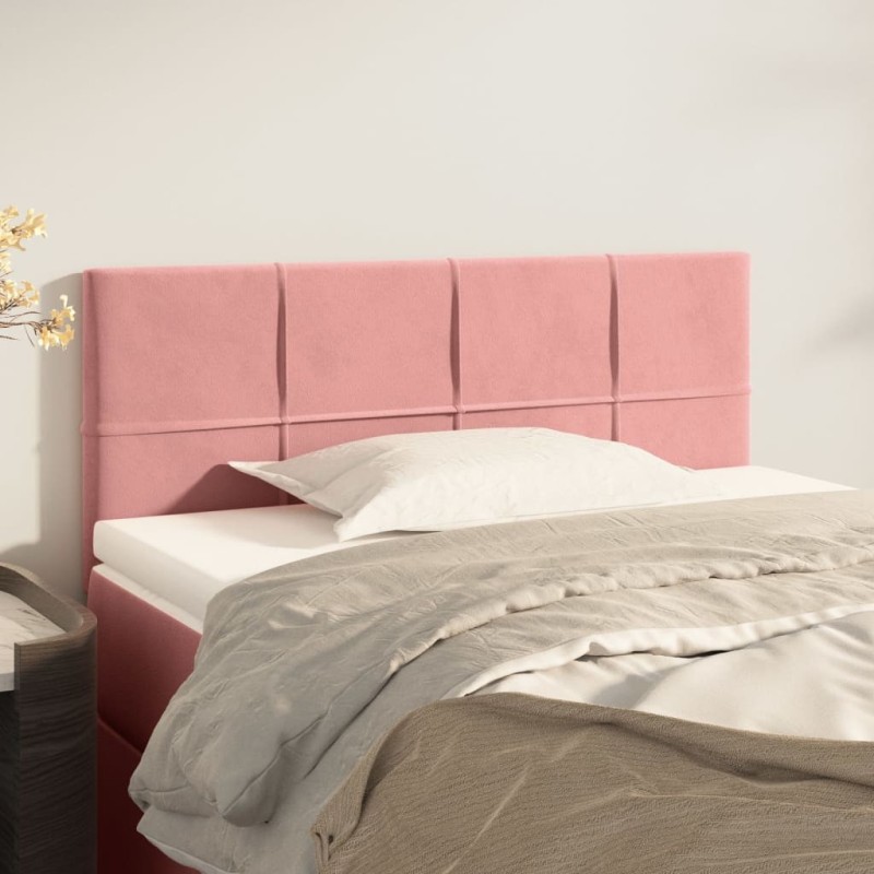 Tête de lit Rose 90x5x78/88 cm Velours 614424614424