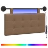 Tête de lit suspendue Avec lumière LED Cappuccino Simili cuir 614425614425