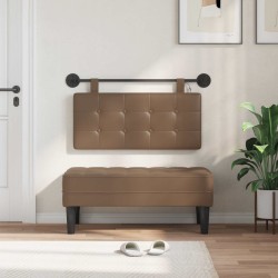Tête de lit suspendue Avec lumière LED Cappuccino Simili cuir 614425614425