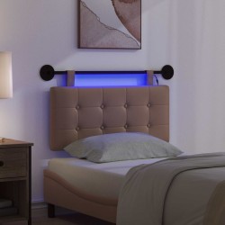 Tête de lit suspendue Avec lumière LED Cappuccino Simili cuir 614425614425