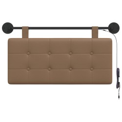 Tête de lit suspendue Avec lumière LED Cappuccino Simili cuir 614425614425