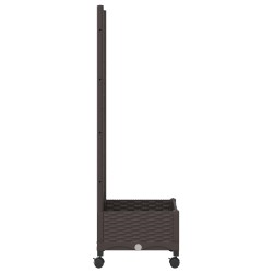 Bac de jardin avec treillis et roues Marron 40 x 40 x 131,5 cm 614426614426