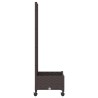 Bac de jardin avec treillis et roues Marron 40 x 40 x 131,5 cm 614426614426