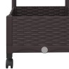 Bac de jardin avec treillis et roues Marron 40 x 40 x 131,5 cm 614426614426
