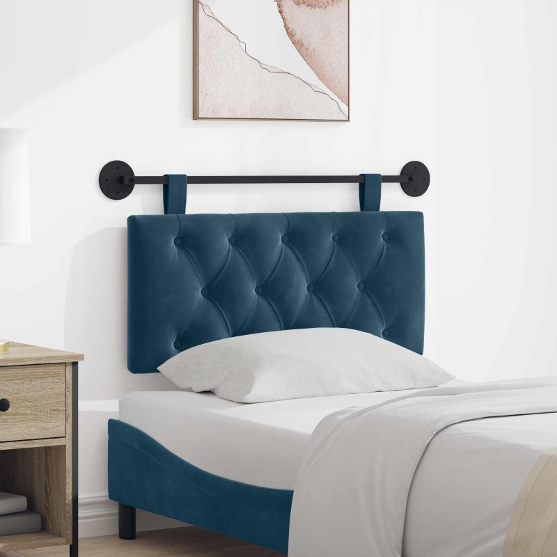 Tête de lit suspendue Avec lumière LED Bleu Velours 614427614427