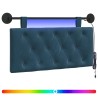 Tête de lit suspendue Avec lumière LED Bleu Velours 614428614428