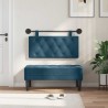 Tête de lit suspendue Avec lumière LED Bleu Velours 614428614428