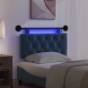 Tête de lit suspendue Avec lumière LED Bleu Velours 614428614428