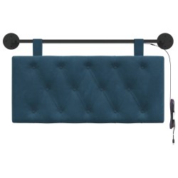 Tête de lit suspendue Avec lumière LED Bleu Velours 614428614428
