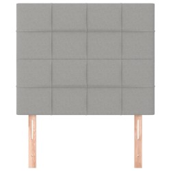 Tête de lit Gris clair 100x5x118/128 cm Tissu 614430614430