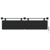 Tête de lit suspendue Avec lumière LED Noir Tissu 614431614431
