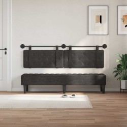 Tête de lit suspendue Avec lumière LED Noir PU antique 614432614432