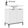 Meuble de Lavabo de Salle de Bain avec stockage Blanc brillant 614433614433