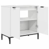 Meuble de Lavabo de Salle de Bain avec stockage Blanc brillant 614433614433