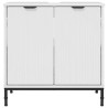 Meuble de Lavabo de Salle de Bain avec stockage Blanc brillant 614433614433