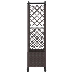 Lit Élevé avec Treillis et Toit Marron 122 x 40 x 144 cm PP 614437614437