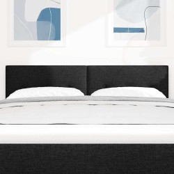 Tête de lit réglable en hauteur Noir 160 cm tissu 614439614439
