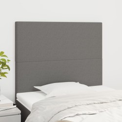 Tête de lit Gris foncé 80x5x118/128 cm Tissu 614440614440