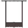 Lit Élevé avec Treillis et Toit Marron 122,5 x 40 x 121 cm PP 614441614441