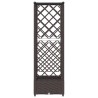 Lit Élevé avec Treillis et Toit Marron 122,5 x 40 x 121 cm PP 614441614441