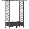 Lit Élevé avec Treillis et Toit Marron 122,5 x 40 x 127 cm PP 614443614443