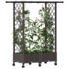 Lit Élevé avec Treillis et Toit Marron 122,5 x 40 x 127 cm PP 614443614443