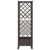 Lit Élevé avec Treillis et Toit Marron 122,5 x 40 x 127 cm PP 614443614443
