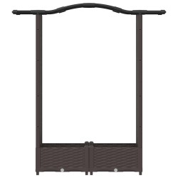 Lit Élevé avec Treillis et Toit Marron 124 x 40 x 123 cm PP 614444614444