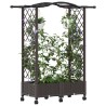 Lit Élevé avec Treillis et Toit Marron 124 x 40 x 129 cm PP 614445614445