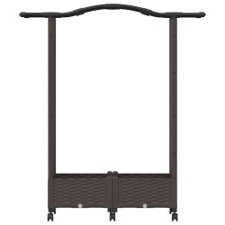 Lit Élevé avec Treillis et Toit Marron 124 x 40 x 129 cm PP 614445614445