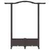Lit Élevé avec Treillis et Toit Marron 124 x 40 x 129 cm PP 614445614445