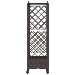 Lit Élevé avec Treillis et Toit Marron 124 x 40 x 129 cm PP 614445614445
