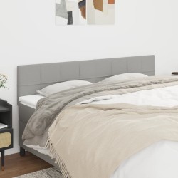 Têtes de lit Gris clair 200x5x78/88 cm Tissu 614447614447
