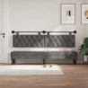 Tête de lit suspendue Avec lumière LED Gris foncé Velours 614450614450