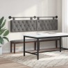 Tête de lit suspendue Avec lumière LED Gris foncé Velours 614450614450