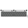 Tête de lit suspendue Avec lumière LED Gris foncé Tissu 614451614451