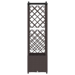 Lit Élevé avec Treillis et Toit Marron 122 x 40 x 138 cm PP 614453614453