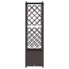 Lit Élevé avec Treillis et Toit Marron 122 x 40 x 138 cm PP 614453614453