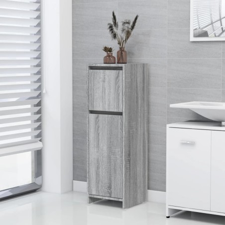 Armoire de bain Sonoma gris 30x30x95 cm Bois d'ingénierie 614454614454