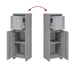 Armoire de bain Sonoma gris 30x30x95 cm Bois d'ingénierie 614454614454