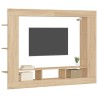 Meuble TV chêne sonoma 152x22x113 cm bois d'ingénierie 614455614455