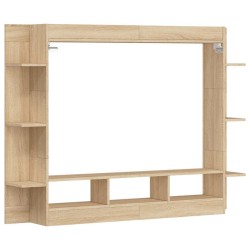 Meuble TV chêne sonoma 152x22x113 cm bois d'ingénierie 614455614455