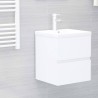 Armoire d'évier avec lavabo intégré Blanc Aggloméré 614456614456