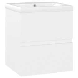 Armoire d'évier avec lavabo intégré Blanc Aggloméré 614456614456