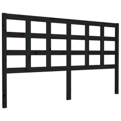 Tête de lit Noir 165,5x4x100 cm Bois massif de pin 614458614458