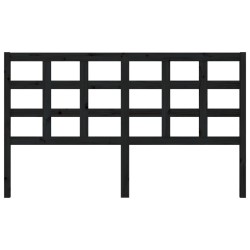 Tête de lit Noir 165,5x4x100 cm Bois massif de pin 614458614458